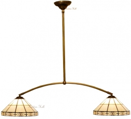 3087 973 Hanglamp met 2 Tiffany kappen Ø32cm Serenity