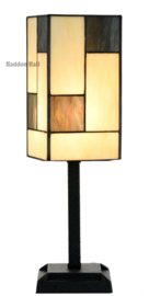 8131 * Tafellamp Tiffany H41cm 12,5x12cm Mondriaan