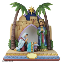 Deluxe Holy Family H46cm  Limited Edition  6008924 Jim Shore Kerstgroep Kerststal retired *