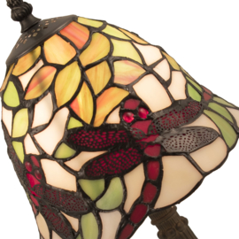 5940 Tafellamp H36cm met Tiffany kap 20cm Dragonfly Vermella laatste exemplaren