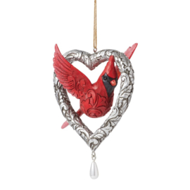 Cardinal Heart Ornament "Forever in My Heart" H12cm Jim Shore 6015533