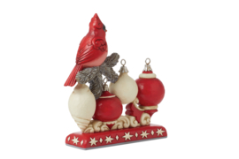 Nordic Nöel Christmas Cardinal with Text *  H17cm Jim Shore 6015487