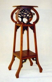 Plantentafel Jugendstil H114cm "Charles" Massief Teakhout