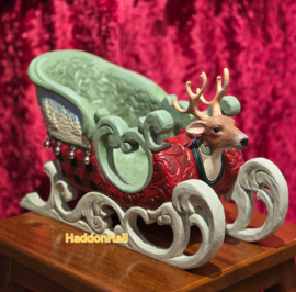 Highland Glen Large Sleigh with WInter Scene H20cm B34cm jim Shore 6015444 op voorraad