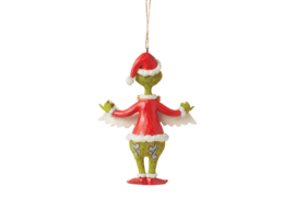 Grinch with Christmas Banner Ornament H13cm Jim Shore 6015226 *