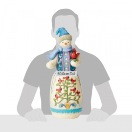 Snowman Statue with Cardinals H50cm! Jim Shore 4059914 retired , laatste exemplaar.