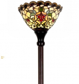 9114 Vloerlamp H175cm met Tiffany kap Ø26cm