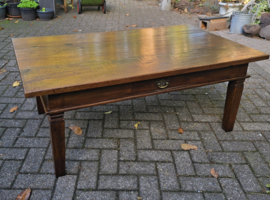 Tafel Salontafel 140x83cm H55cm Massief Teakhout