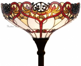5583 Vloerlamp Tiffany H180cm Ø40cmRed Ribbon Uplicht