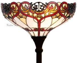 5583 * Vloerlamp Tiffany H180cm Ø40cmRed Ribbon Uplicht