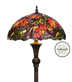 5449  Vloerlamp Staandelamp H164cm met Tiffany kap Ø50cm Autumleaf