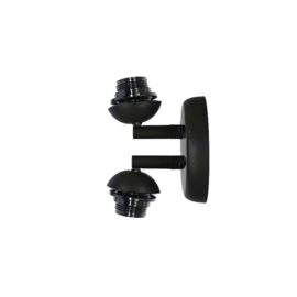 8522 Wandarmatuur Dubbele Spot Zwart 2 x E27