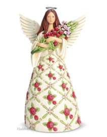 Flourish Like a Flower - Red Roses Angel * H24cm Jim Shore Engel 6007124 retired, laatste exemplaren