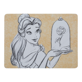 Belle - Set van 4 Placemats 21,5x29cm en 4 onderzetters - Enchanting Disney