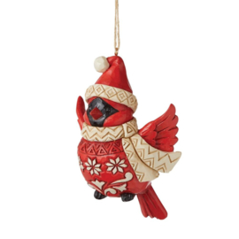 Nordic Noël  Cardinal with Hat Ornament H11cm Jim Shore 6010837 * Retired