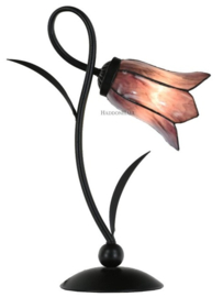 8184 * Bureaulamp  Tafellamp H40cm met Tiffany kap Ø16cm Gentian Purple Gentiaan