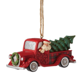 Highland Glen Red Truck Hanging Ornament H5,5cm Jim Shore 6012872 * retired,