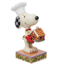 Christmas Creation Snoopy with Gingerbread House Pers. Pose , 13cm Jim Shore 6013045 peanuts, retired