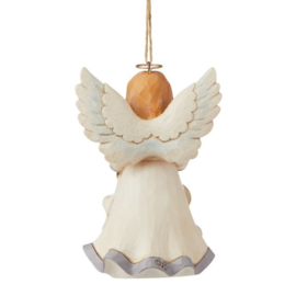 White Woodland  Angel "Believe" Ornament H10cm Jim Shore 6009587 * Retired