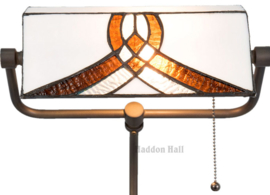 5195 Bureaulamp H51cm met Tiffany kap Astoria Brown laatste exemplaren