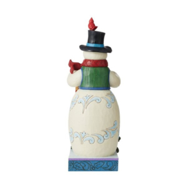 Snowman Statue with Two Sided Sign H48cm! Jim Shore 6007115 Statement, retired *