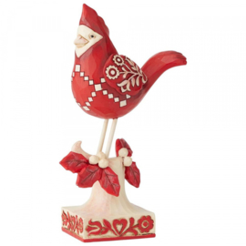 Nordic Noel Cardinal H16cm Jim Shore 6004229 , retired beeld uit 2019