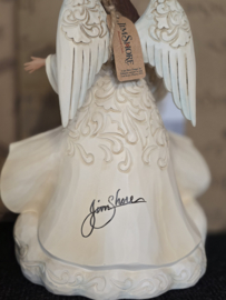 White Woodland Angel with Open Coat H22cm Jim Shore 6012678  Signed by Jim, retired
