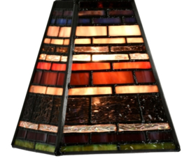 8117 ' Wandlamp Dubbele Spot met 2 Tiffany kappen 13x13cm Industrial
