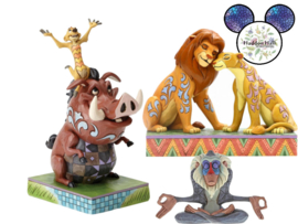 Lion King - Simba & Nala - Timon & Pumbaa - Rafiki - Set van 3 Jim Shore beelden