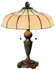 5982 Tafellamp H55cm met Tiffany kap Ø46cm Korset