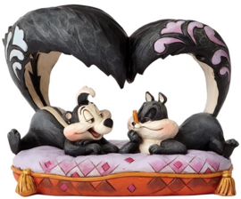 PEPE LE PEW & PENELOPE  Hello Cherie  H12,5cm Jim Shore, retired *