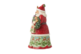 Santa with Gifts * H26cm Jim Shore 6015501 All Wrapped Up niet gesigneerd