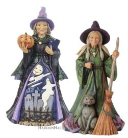 Friendly & Evil Witch - H22cm Set van 2 Jim Shore beelden superaanbieding *