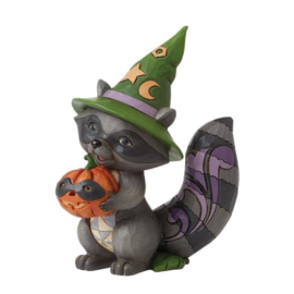 Racoon with Jack-O-Lantern * H 14cm Jim Shore 6012748 , retired  laatste exemplaar