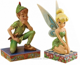 Peter Pan & Tinker Bell  H10cm Set van 2 Personality Pose Jim Shore beelden *