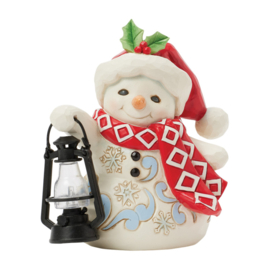 Snowman with Oversized Lantern  Pint  H13cm Jim Shore 6017298