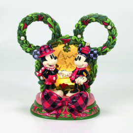 Mickey & Minnie "Magical Winter Moments" Diorama H19,5 Jim Shore 6016880FE * let op, lees de omschrijving.