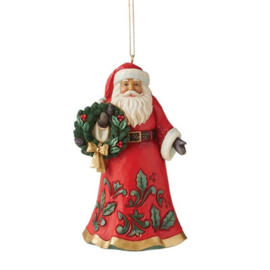 Set van 6 Jim Shore Santa Hanging Ornament retired