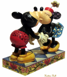 MICKEY & MINNIE  Smooch for my sweetie  H14cm Jim Shore  4013989 retired, laatste exemplaren *