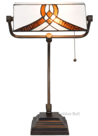 5195 Bureaulamp H51cm met Tiffany kap Astoria Brown laatste exemplaren