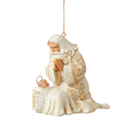 Holiday Lustre Santa with Baby Jesus Ornament H9cm Jim Shore 6009400 * Retired