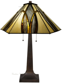 7856 Tafellamp Tiffany H75cm Ø50cm Round & Square