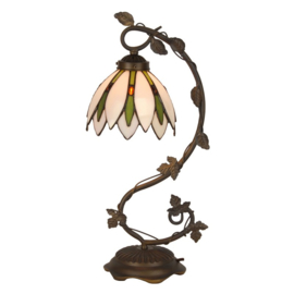 6355 * Bureaulamp H53cm met Tiffany kap Ø18cm Odette