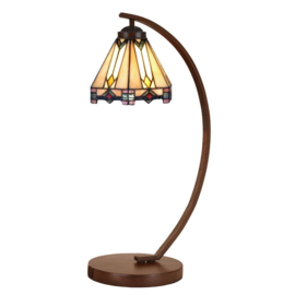 6354 * Bureaulamp H57cm met Tiffany kap Ø17cm Durban