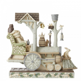 White Woodland Santa  Go Fourth And Share Joy  H18cm Jim Shore 6006580 , retired.