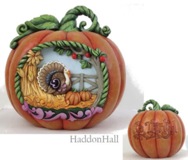 Harvest Pumpkin Centerpiece H22,5cm Jim Shore 6010678 retired