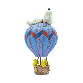 Snoopy & Woodstock Hot Air Balloon H19cm Jim Shore 6011960 Luchtballon