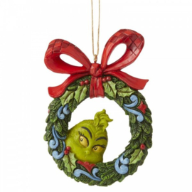 Grinch Peeking Trhough Ornament H9cm Jim Shore 6006571