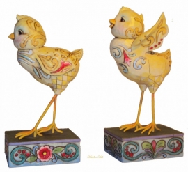 Spring chicks Retired  2 kuikens  14cm Jim Shore 4009252 uit 2007! Easter Pasen aanbieding *