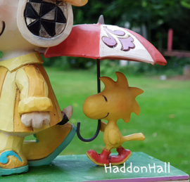 SNOOPY & WOODSTOCK Friends Through Rain Or Shine H 14cm Jim Shore 4055654 retired item from 2016